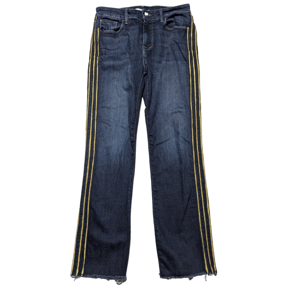 FIDELITY DENIM CHER CROP SCARLETT Women 27 Stretch Denim Jeans Made‎ In USA